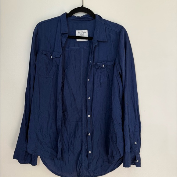 Abercrombie & Fitch Dark Blue Shirt - Picture 1 of 2